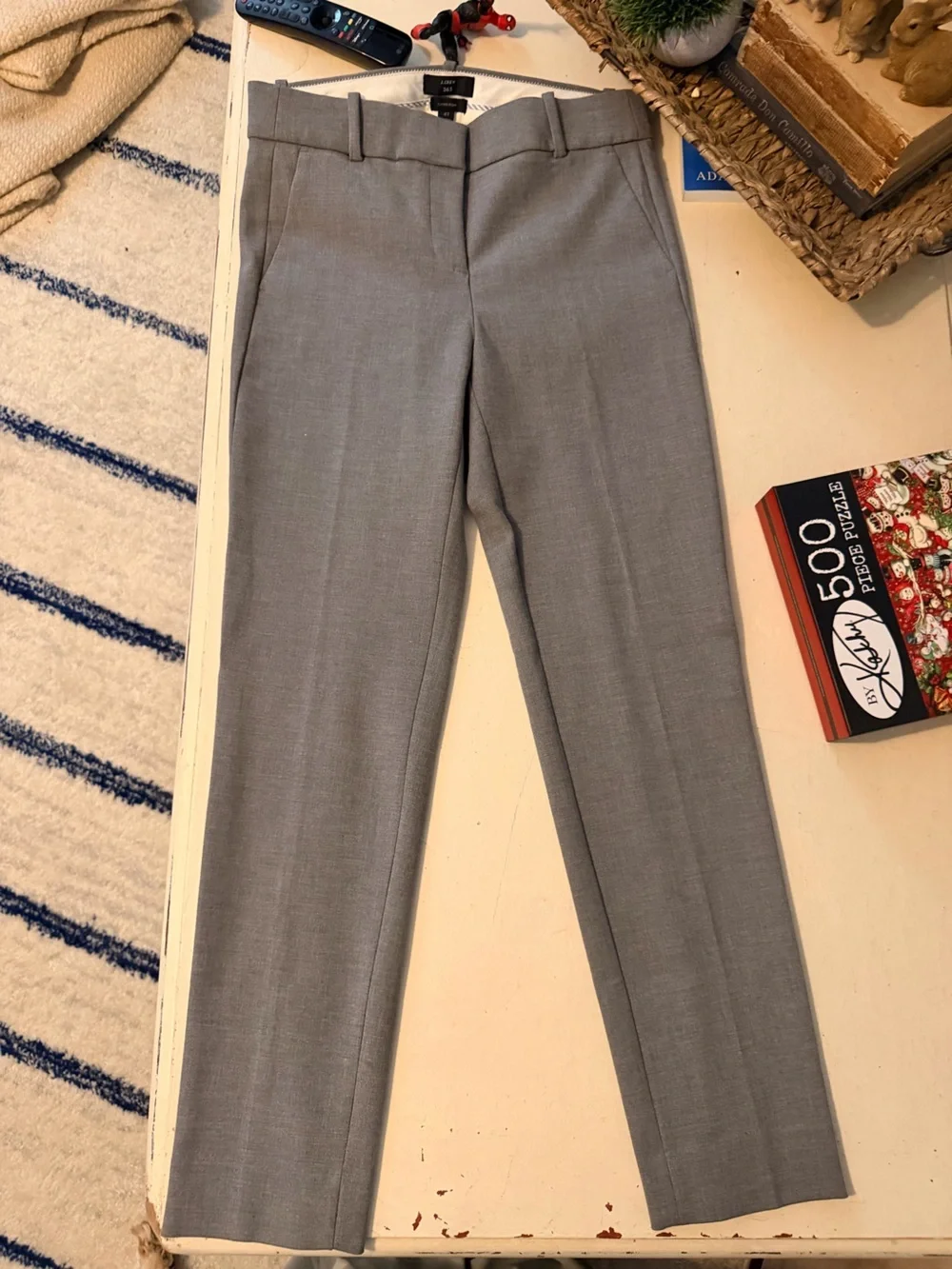 NWOT J. Crew Gray Straight-Leg Dress Pants sz 4 tall